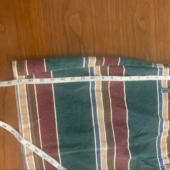 1990s skirt Sz Medium striped wrap denim - Picture 4 of 8